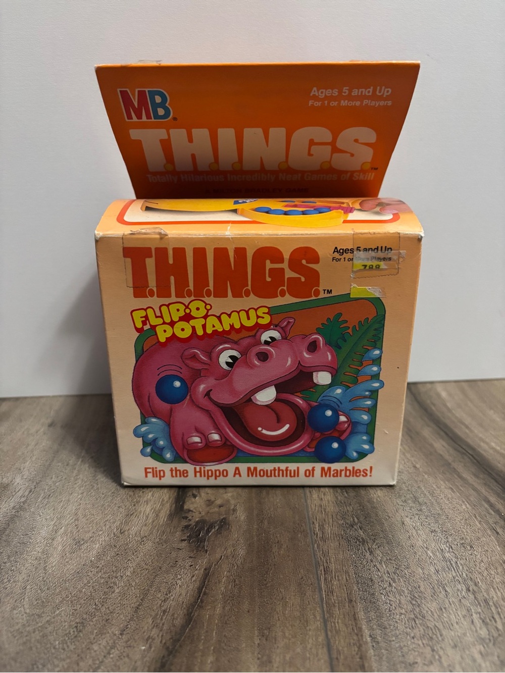 Vintage 1986 Milton Bradley THINGS Flip-O-Potamus in Box